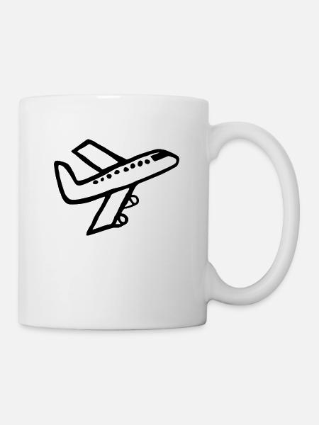 Flugzeug - Tasse - Weiß
