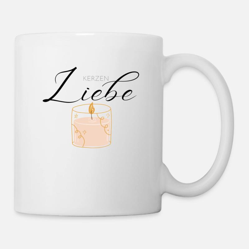 Kerzenliebe - Tasse - Weiß