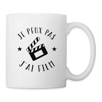 je peux pas j'ai film - Mug blanc - blanc - Droite
