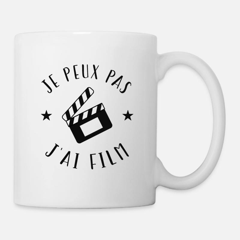 je peux pas j'ai film - Mug blanc - blanc