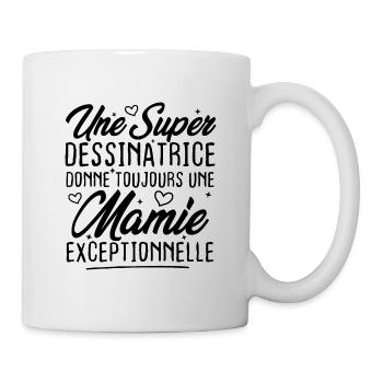 Dessinatrice donne toujours mamie exceptionnelle - Mug blanc - blanc - Droite