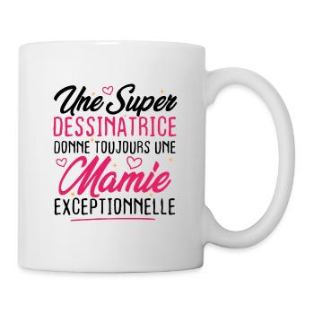 Dessinatrice donne toujours mamie exceptionnelle - Mug blanc - blanc - Droite