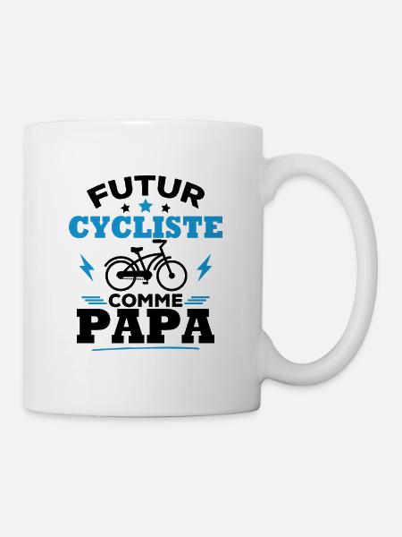 Futur cycliste comme papa - Mug blanc - blanc