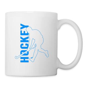 Hockey Field hockey Hockey player artificial turf - Mug - white - Right