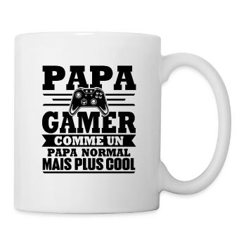 Papa gamer comme un papa normal - Mug blanc - blanc - Droite
