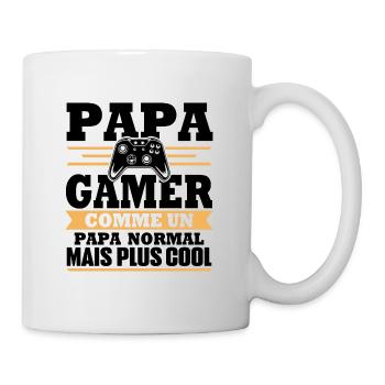 Papa gamer comme un papa normal - Mug blanc - blanc - Droite