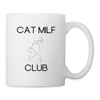 Cat M*** Club Line Art Design - Tasse - Weiß - Rechts