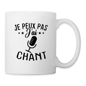 Je peux pas j ai chant - Mug blanc - blanc - Droite