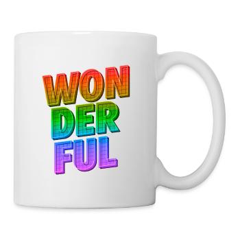 Wonderful | Strahle mit positiver LGBTQ Energie - Tasse - Weiß - Rechts