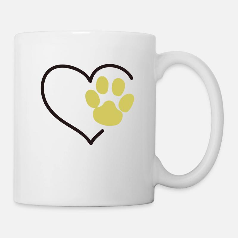 Liebespfoten - Tasse - Weiß