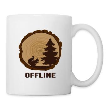 Shinrin Yoku Eichhörnchen wandert im Wald - Tasse - Weiß - Rechts