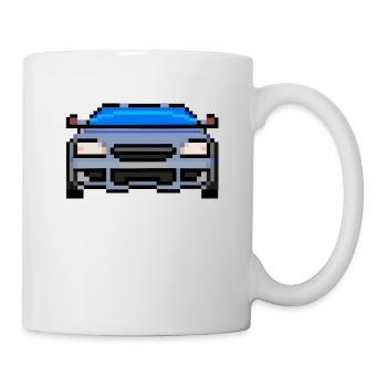 Car Pixel Art Blue - Mug - white - Right
