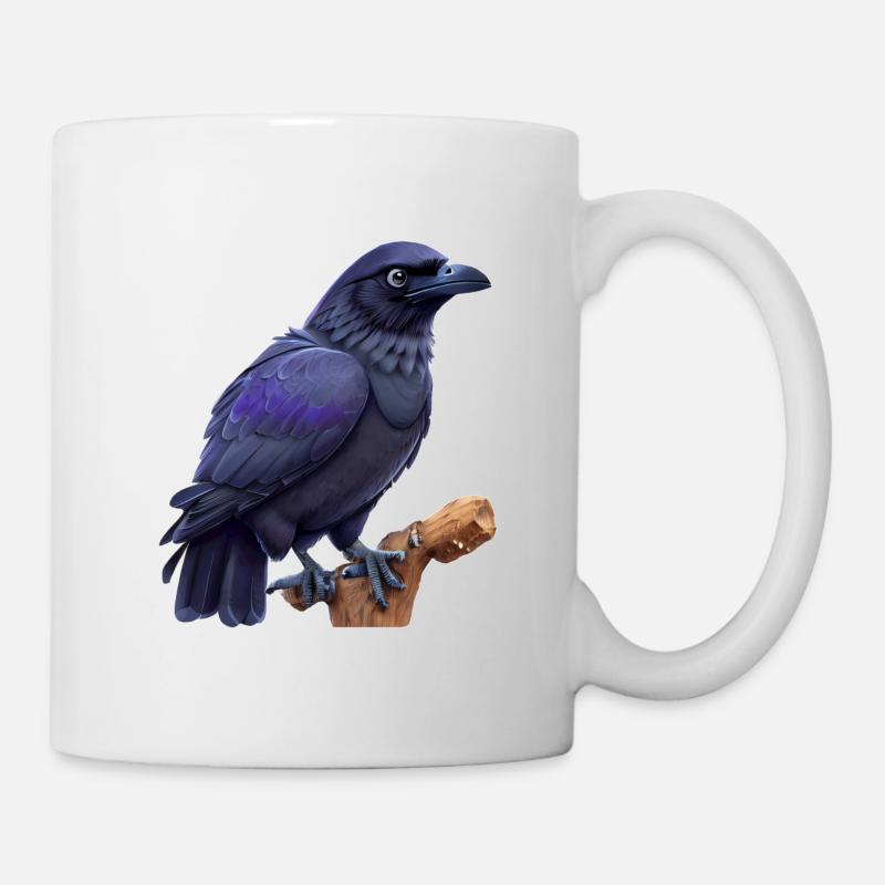 Krähe - Tasse - Weiß