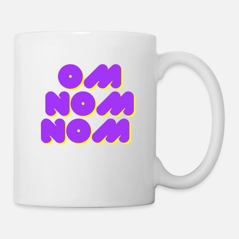Om Nom Nom - Mug blanc - blanc