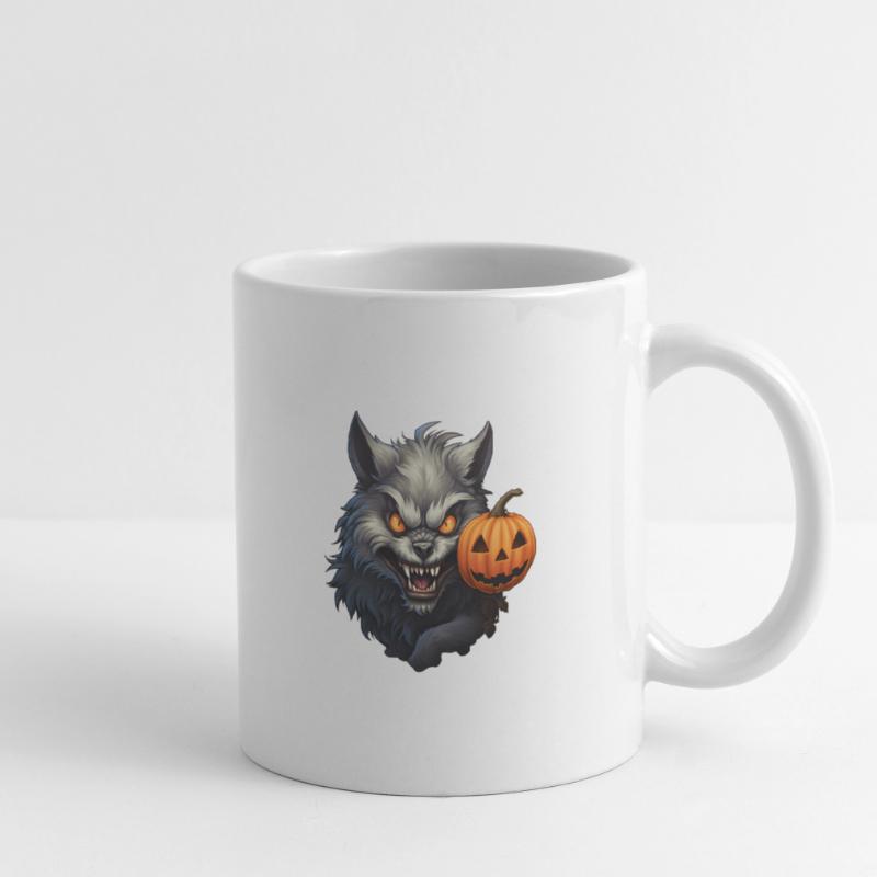 Loup d’Halloween Mug blanc