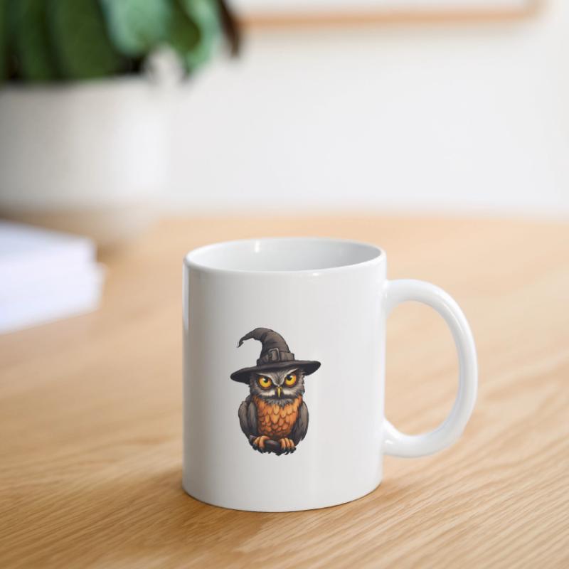 Owl with witch hat Halloween Mug
