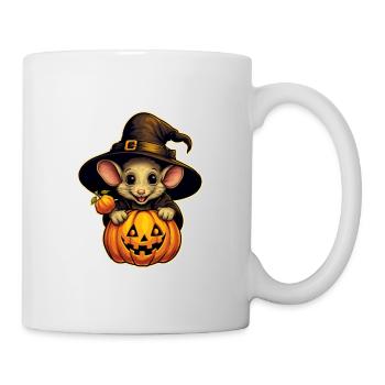 Halloween Maus - Tasse - Weiß - Rechts