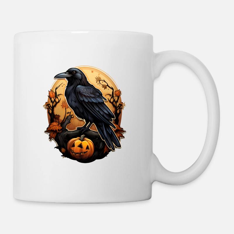 Halloween Rabe 2 - Tasse - Weiß