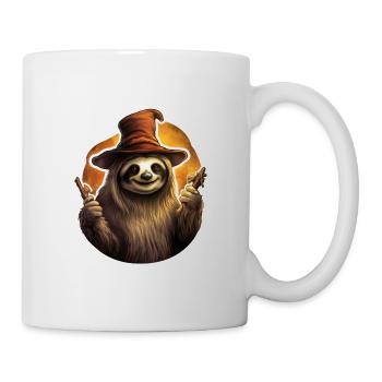 Paresseux d’Halloween avec chapeau de sorcière - Mug blanc - blanc - Droite