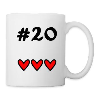 20. 20 YEARS. 20th ANNIVERSARY. 20TH ANNIVERSARY. - Mug - white - Right