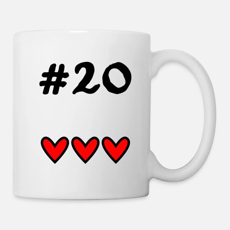20. 20 ANS. 20e ANNIVERSAIRE. ANNIVERSAIRE 20 ANS. - Mug blanc - blanc