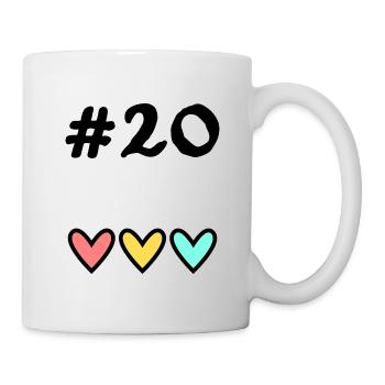 20. 20 YEARS. 20th ANNIVERSARY. 20TH ANNIVERSARY. - Mug - white - Right