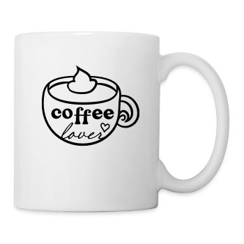 Coffe lover - Kaffee Liebhaber Design - Tasse - Weiß - Rechts