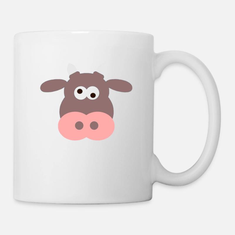 Tête de Vache marrante - Mug blanc - blanc