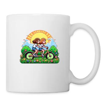 With the tandem through nature - Mug - white - Right
