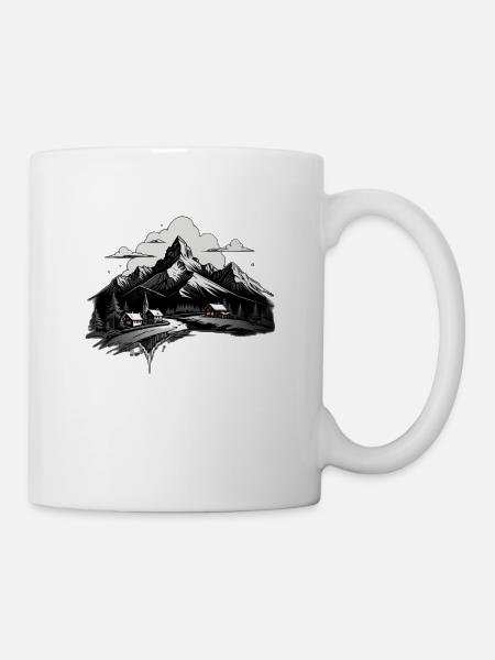 Schweizer Berge - Tasse - Weiß