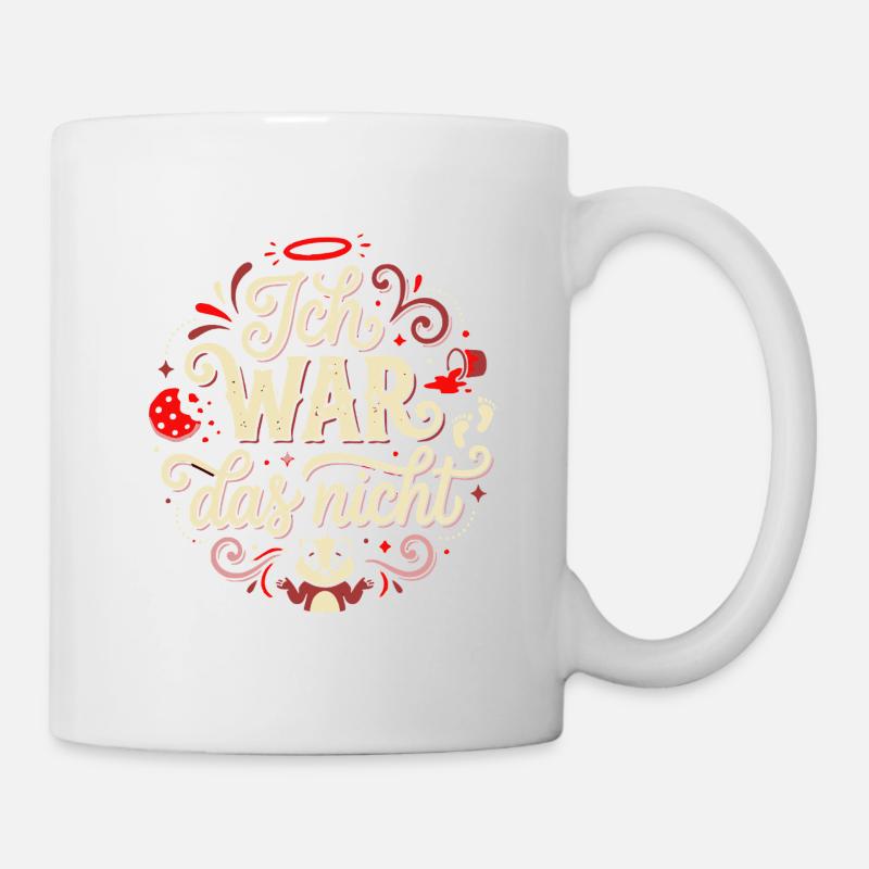 Ich war das nicht – verspielte Typografie - Tasse - Weiß