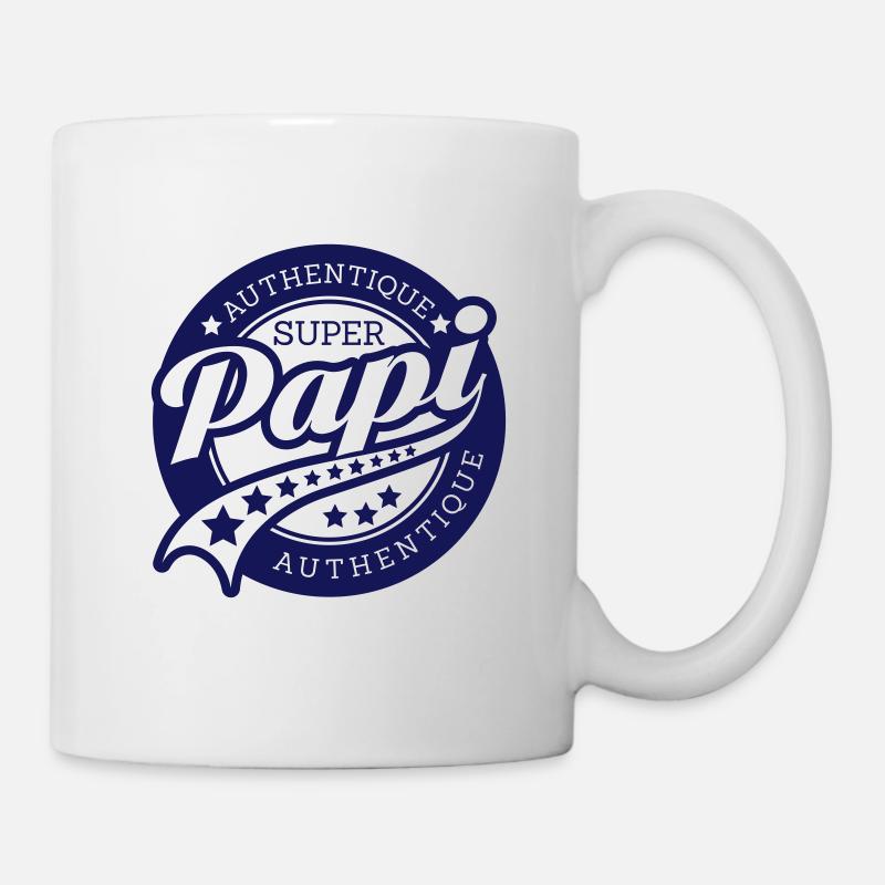 authentique super papi - Mug blanc - blanc