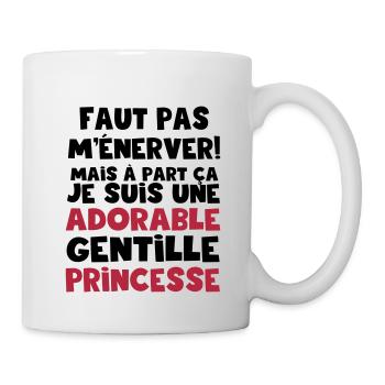 une adorable gentille princesse - Mug blanc - blanc - Droite