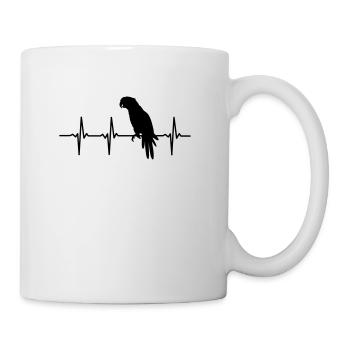Papagei T-Shirt Geschenk Idee Lustig Sprüche Liebe - Tasse - Weiß - Rechts