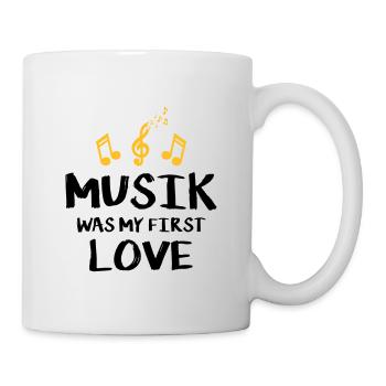 la musique était mon premier amour - Mug blanc - blanc - Droite