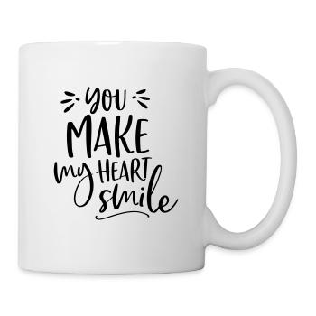 YOU MAKE MY HEART SMILE BY SUBGIRL - Tasse - Weiß - Rechts