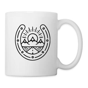 Horseshoe motive gift idea - Mug - white - Right