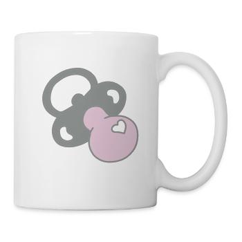 tetine coeur - Mug blanc - blanc - Droite