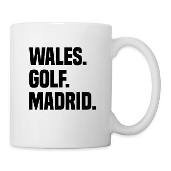 Wales Golf Madrid Funny Football Design - Mug blanc - blanc - Droite