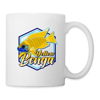Buntbarsch Yellow Benga Malawi Aquarium Zierfisch - Tasse - Weiß - Rechts