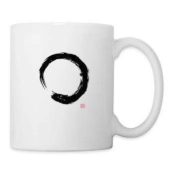 Kalligraphie Enso Kreis Zen Buddhismus - Tasse - Weiß - Rechts