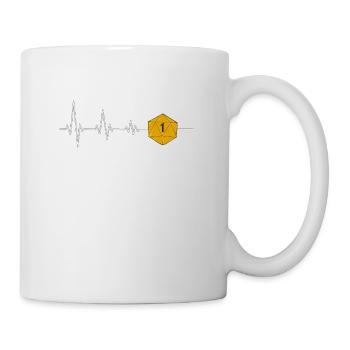 Pen and Paper Role Play Tabletop D20 Cube ECG - Mug - white - Right