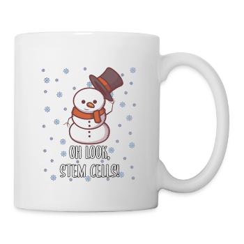 Christmas biology teacher student snowman - Mug - white - Right
