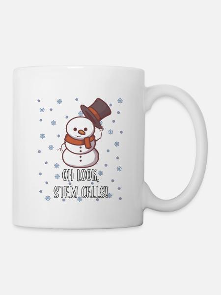 Weihnachten Biologie Lehrer Student Schneemann - Tasse - Weiß
