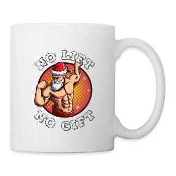 No Lift No Gift Santa Claus Bodybuilding Sport - Mug - white - Right