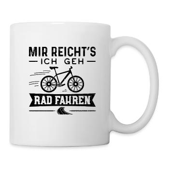 Enough for me I go cycling - bike pleasure - Mug - white - Right