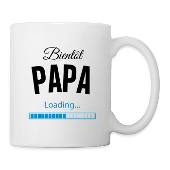 Bientôt papa, loading- futur papa - femme enceinte - Mug blanc - blanc - Droite