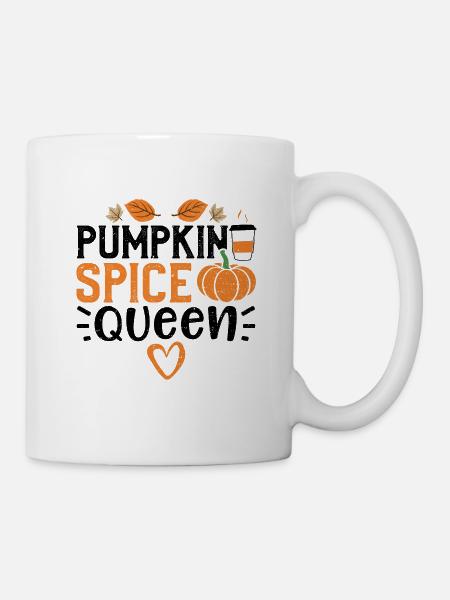 Pumpkin Spice Queen - Kürbis - Tasse - Weiß