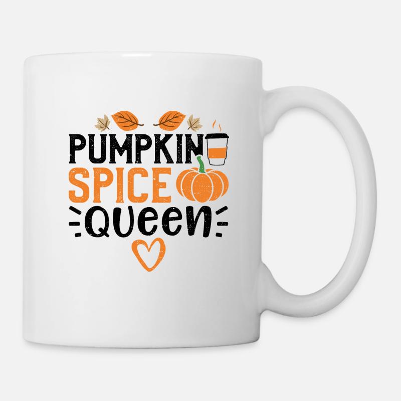 Pumpkin Spice Queen - Kürbis - Tasse - Weiß