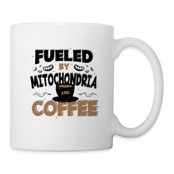 Fueled By Mitochondria And Coffee - Kaffee - Mug - white - Right